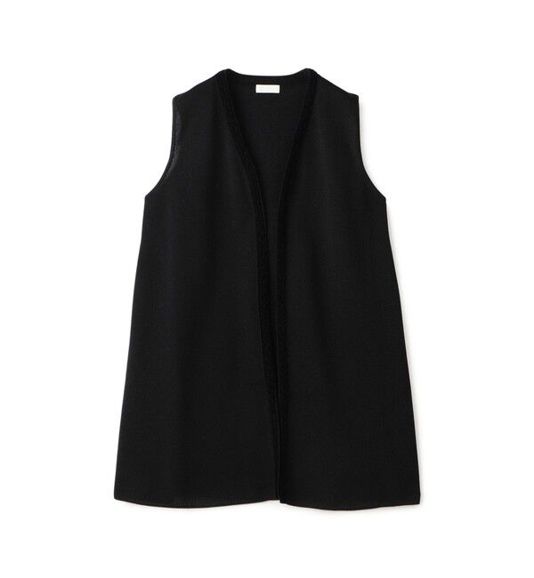 Ballsey「プレーンジャカード ロングジレ」|ベスト・ジレ|19 ブラック