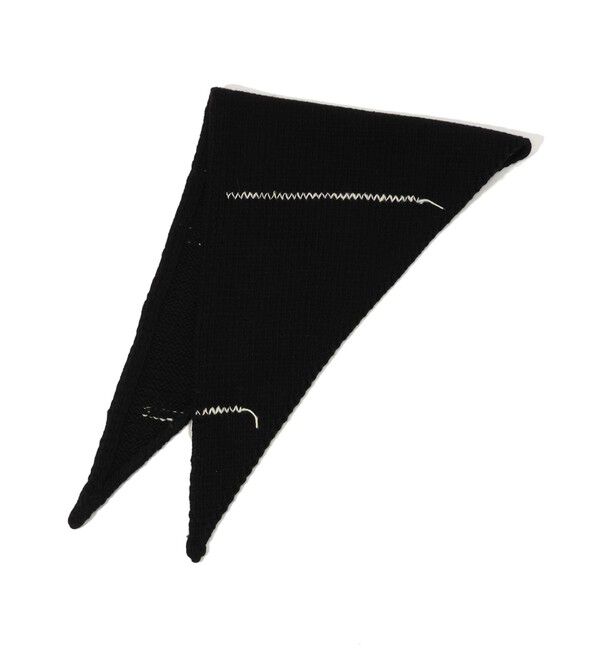 TOMORROWLAND GOODS「ASAUCE MELER カシミヤステッチ トライアングルストール」|ストール|18 ブラック系
