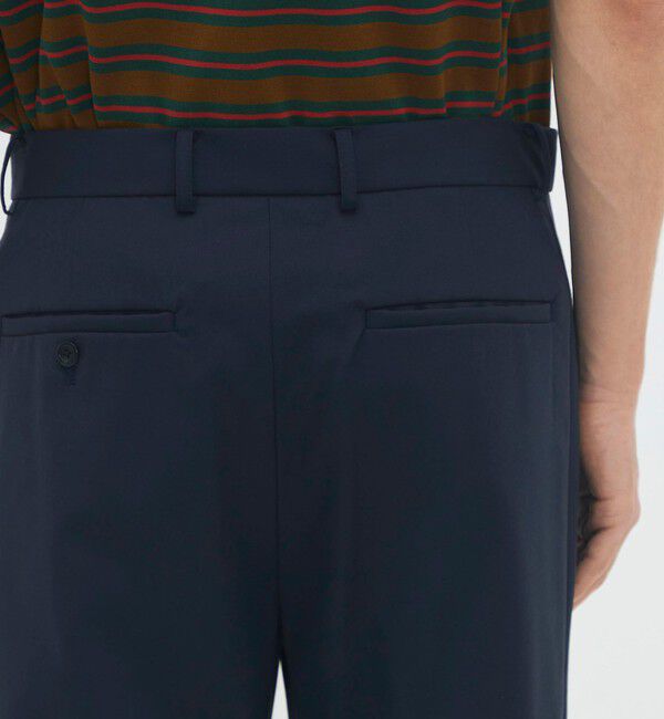 CABaN「ウールタイプライター サイドライン2タックパンツ」|チノ|
