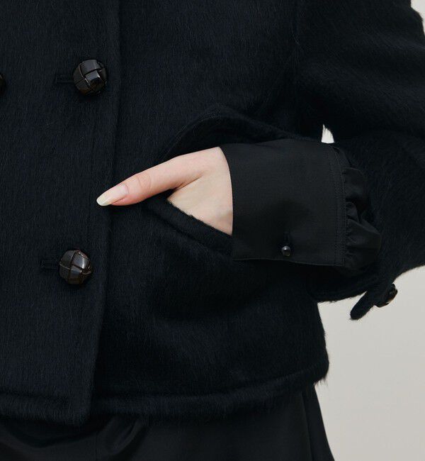 DES PRES「スーリーアルパカブラックシャギー ショートジャケット」|その他|