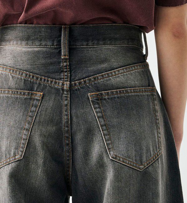 Edition「ブラックデニム バルーンパンツ」|デニム|