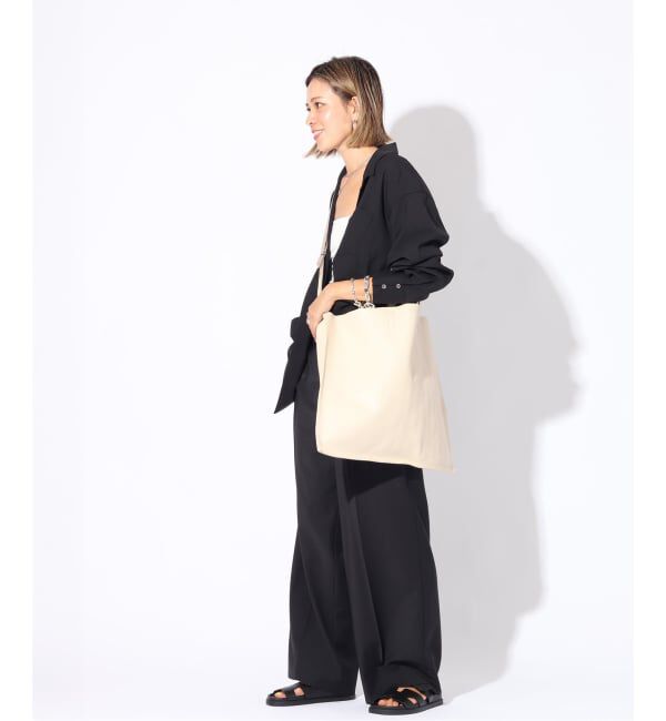 「【blancle/ ブランクレ】S.LEATHER FLAT TOTE」|トートバッグ|