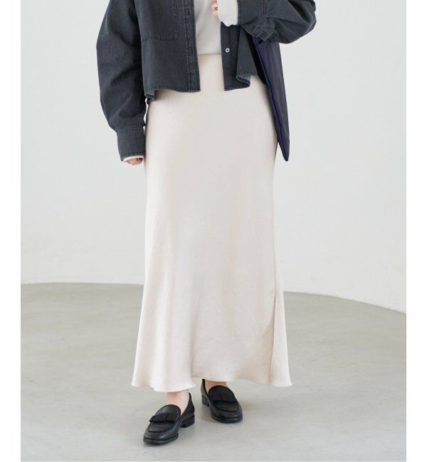IENA「《追加9》ダブルサテンスカート」|スカート|