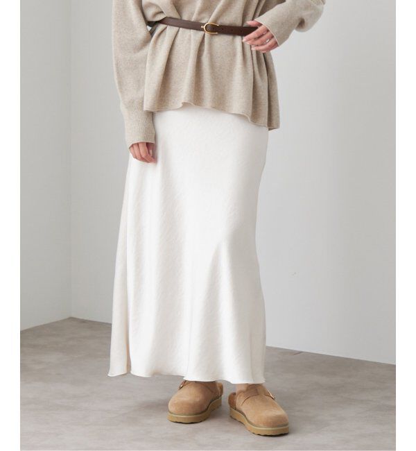 IENA「《追加9》ダブルサテンスカート」|スカート|