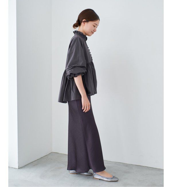 IENA「《追加9》ダブルサテンスカート」|スカート|