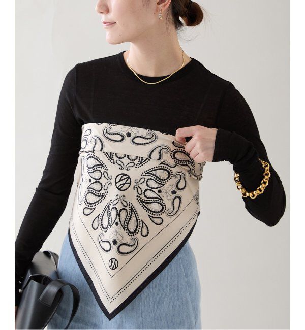 VERMEIL par iena「Le Scarf（レ スカーフ）Paisley 65x65 GRAND PAISLEY SCARF」|バンダナ・スカーフ|