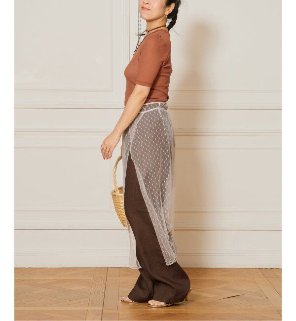 IENA LA BOUCLE「《追加》IENA LA BOUCLE 水撚りガスフライス半袖プルオーバー」|Tシャツ・カットソー|