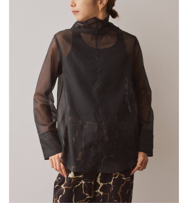 VERMEIL par iena「オーガンジーハイネックブラウス」|シャツ・ブラウス|