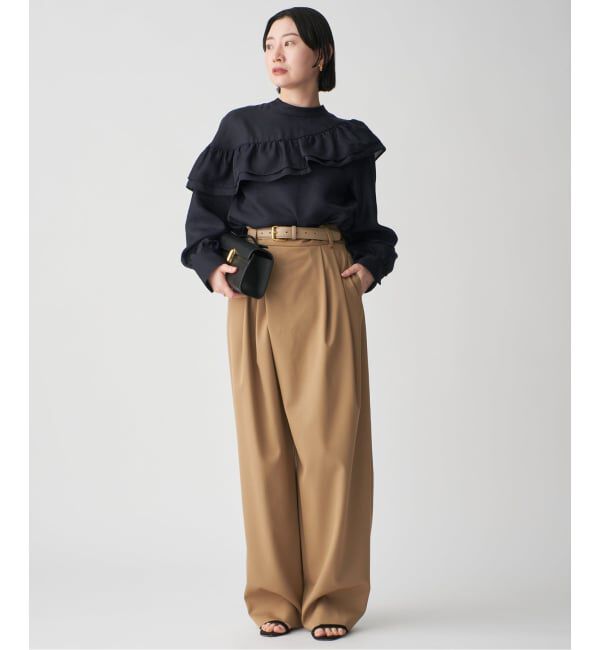 VERMEIL par iena「シアーサテンフリルブラウス」|シャツ・ブラウス|