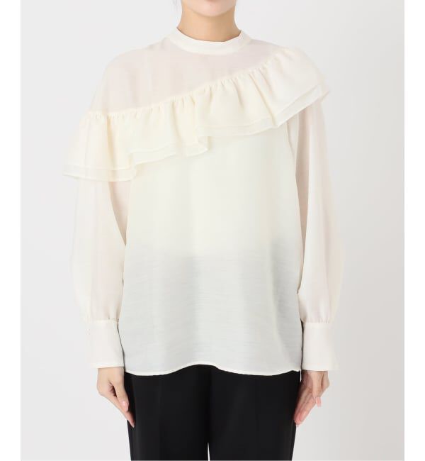 VERMEIL par iena「シアーサテンフリルブラウス」|シャツ・ブラウス|