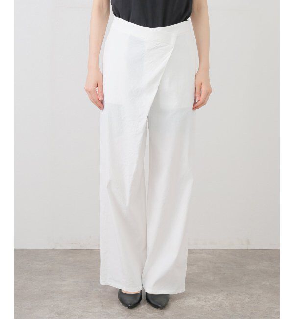 IENA「Maison IENAラップワイドパンツ」|その他|ホワイト
