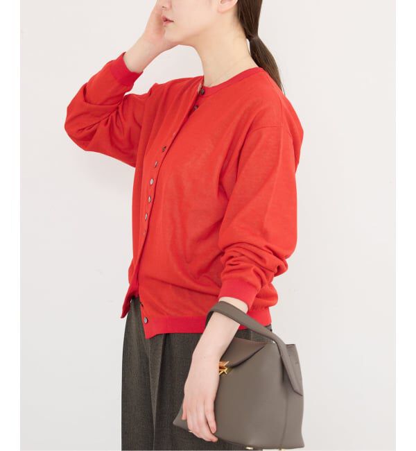 IENA「《予約》ウォッシャブル ダブルレイヤードカーディガン」|カーディガン|