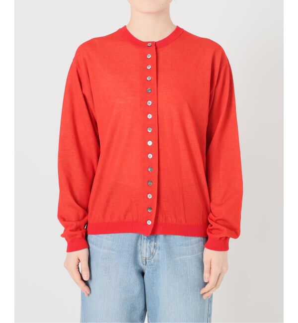 IENA「《予約》ウォッシャブル ダブルレイヤードカーディガン」|カーディガン|