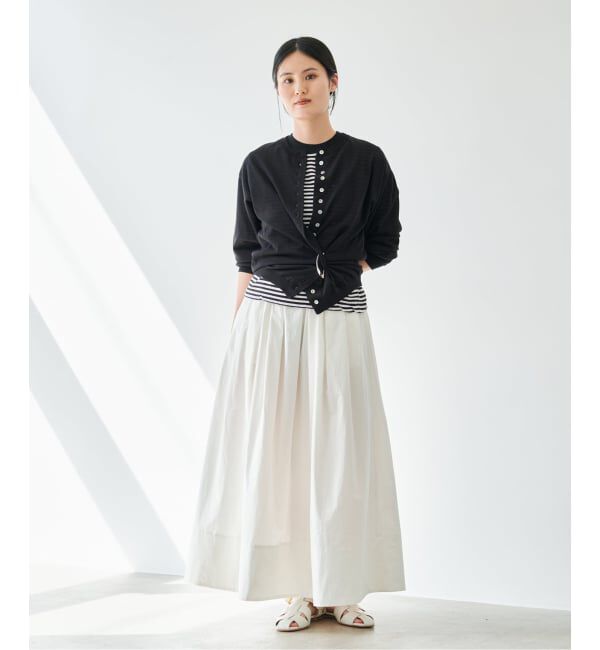 IENA「《予約》ウォッシャブル ダブルレイヤードカーディガン」|カーディガン|