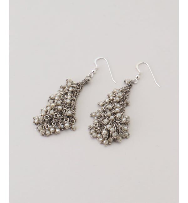 VERMEIL par iena「JEAN FRANCOIS MIMILLA ジャン フランソワ ミミラ Glass Beads &Knittピアス BO103」|ピアス|シルバー