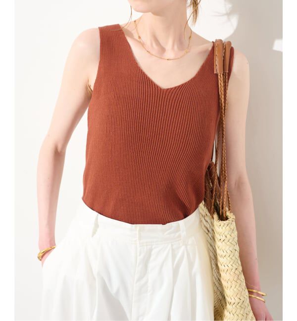 SLOBE IENA「《予約》リブニットタンク」|タンクトップ|
