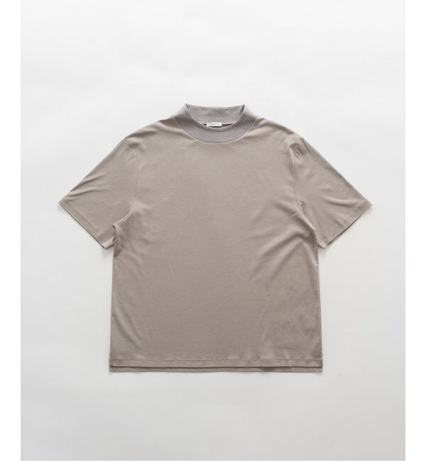 EDIFICE「nomiamo (ノミアモ) 別注 スヴィンコットン モックネック ワイドTシャツ」|Tシャツ・カットソー|ベージュ A