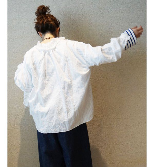 journal standard luxe「《追加》CLシャンブレー フリルブラウス」|シャツ・ブラウス|
