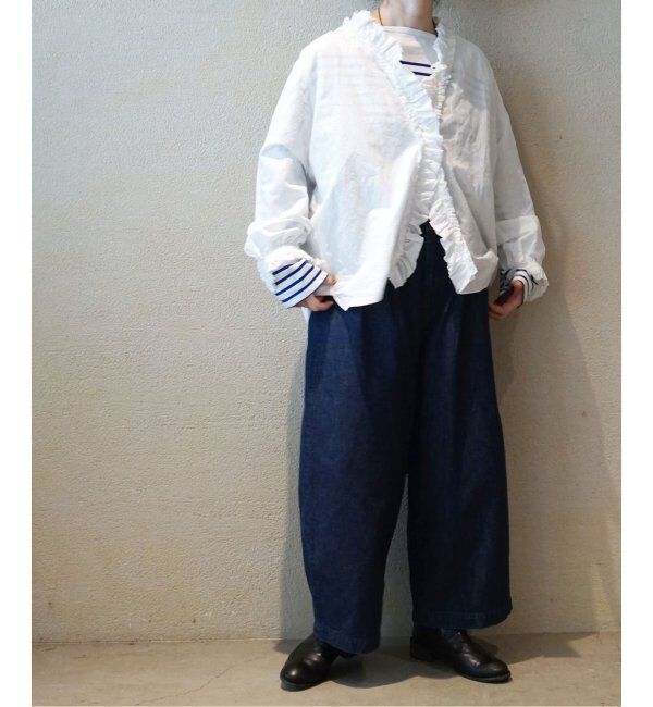 journal standard luxe「《追加》CLシャンブレー フリルブラウス」|シャツ・ブラウス|