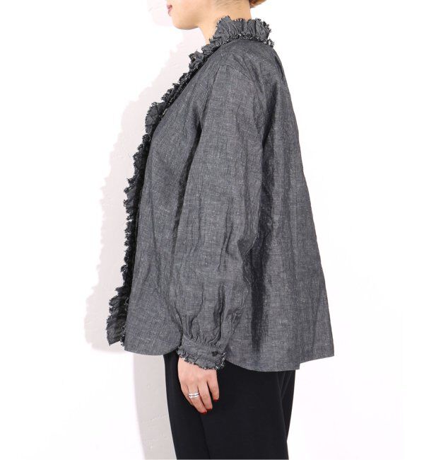 journal standard luxe「《追加》CLシャンブレー フリルブラウス」|シャツ・ブラウス|