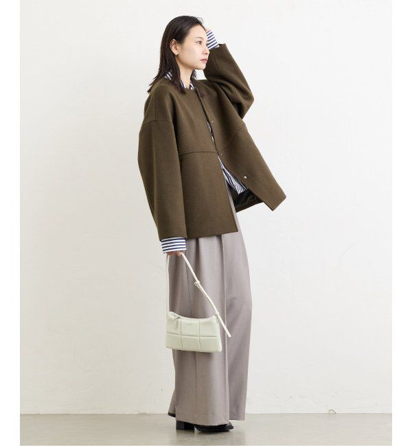 JOURNAL STANDARD「スーパー140ビーバーノーカラーショートコート」|ノーカラーコート|