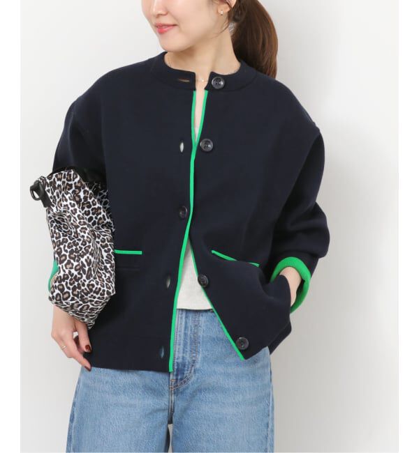 JOURNAL STANDARD relume「《WEB限定追加2》ダブルニットコントラストカーディガン」|カーディガン|