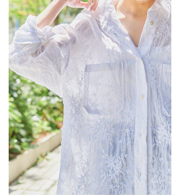 Spick and Span「シアーエンブロイダリーシャツ」|シャツ・ブラウス|