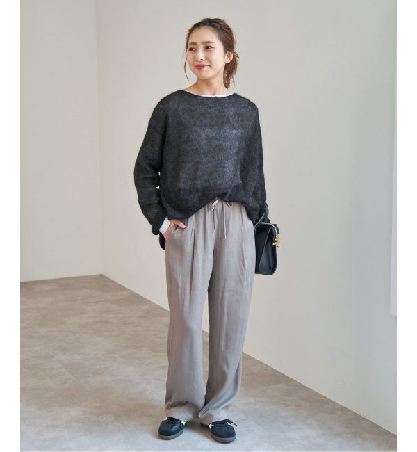 Spick and Span「《WEB限定カラー有り / 追加》ルーズモヘヤMIXボートネックニット」|ニット・セーター|