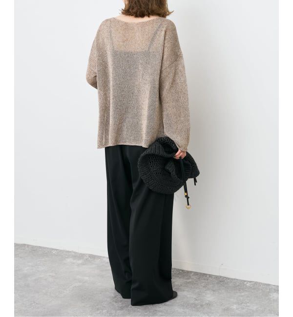 Spick and Span「《新色有り / 追加》リネンミックス2WAYプルオーバー」|ニット・セーター|