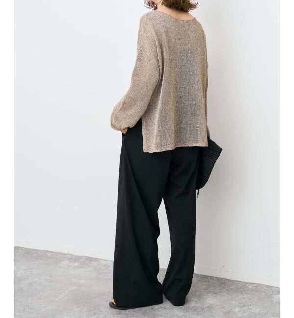 Spick and Span「《新色有り / 追加》リネンミックス2WAYプルオーバー」|ニット・セーター|