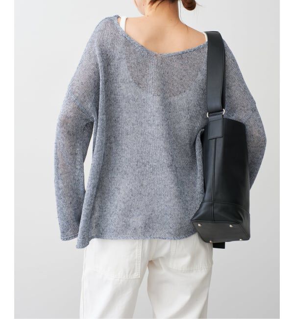Spick and Span「《新色有り / 追加》リネンミックス2WAYプルオーバー」|ニット・セーター|
