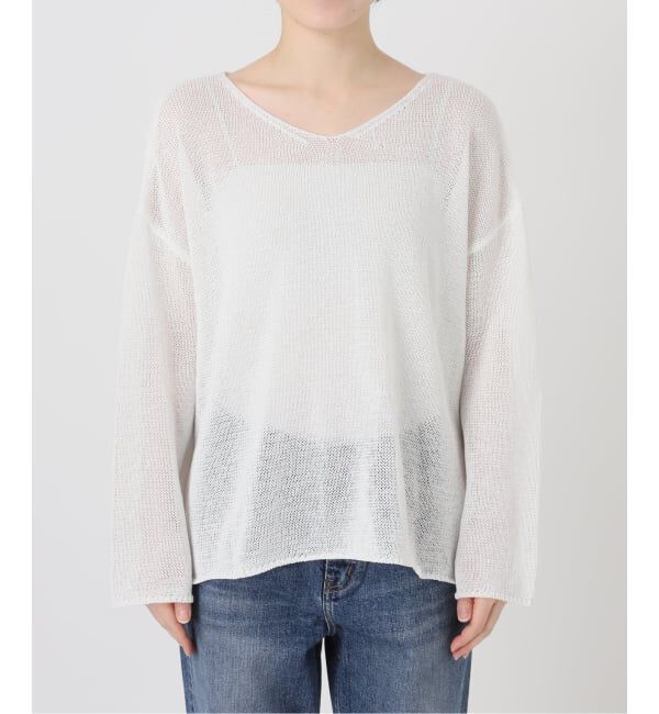 Spick and Span「《新色有り / 追加》リネンミックス2WAYプルオーバー」|ニット・セーター|
