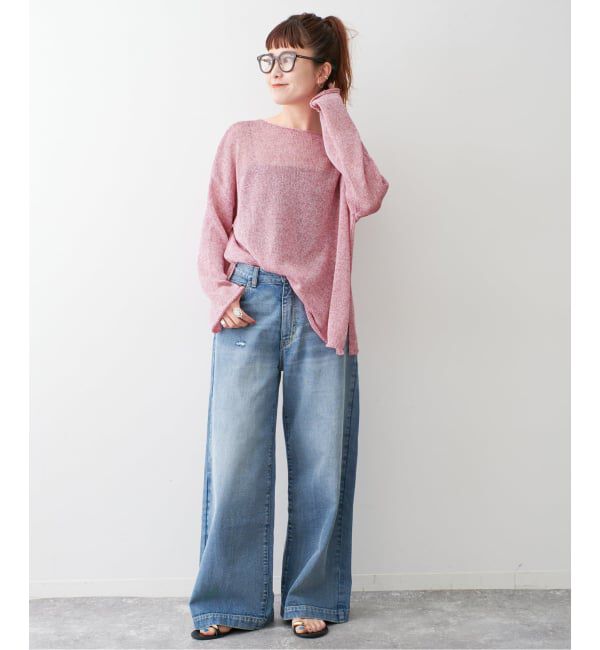 Spick and Span「《新色有り / 追加》リネンミックス2WAYプルオーバー」|ニット・セーター|