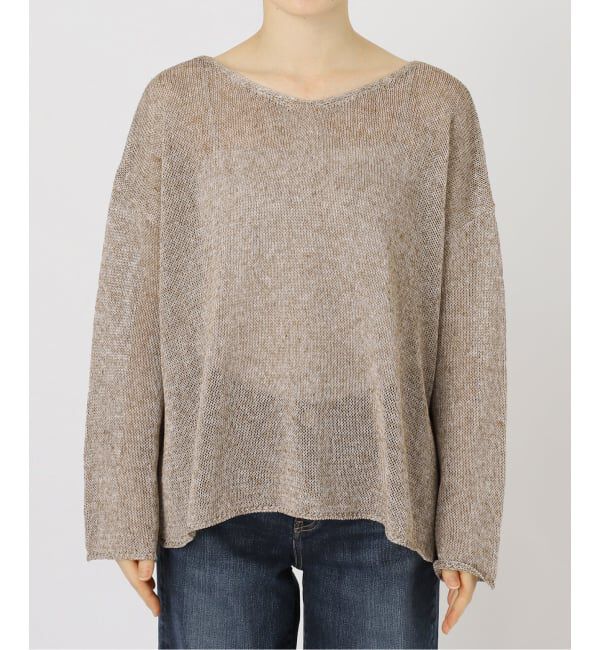 Spick and Span「《新色有り / 追加》リネンミックス2WAYプルオーバー」|ニット・セーター|