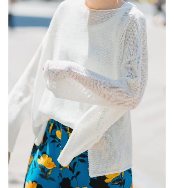 Spick and Span「《新色有り / 追加》リネンミックス2WAYプルオーバー」|ニット・セーター|