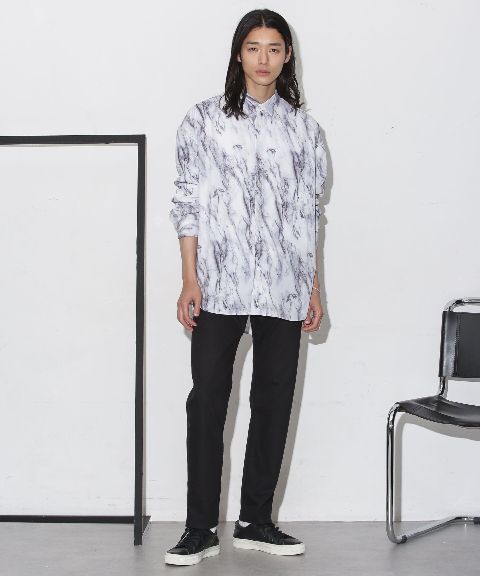 nano･universe「ドレープパターンシャツ 長袖」|シャツ・ブラウス|