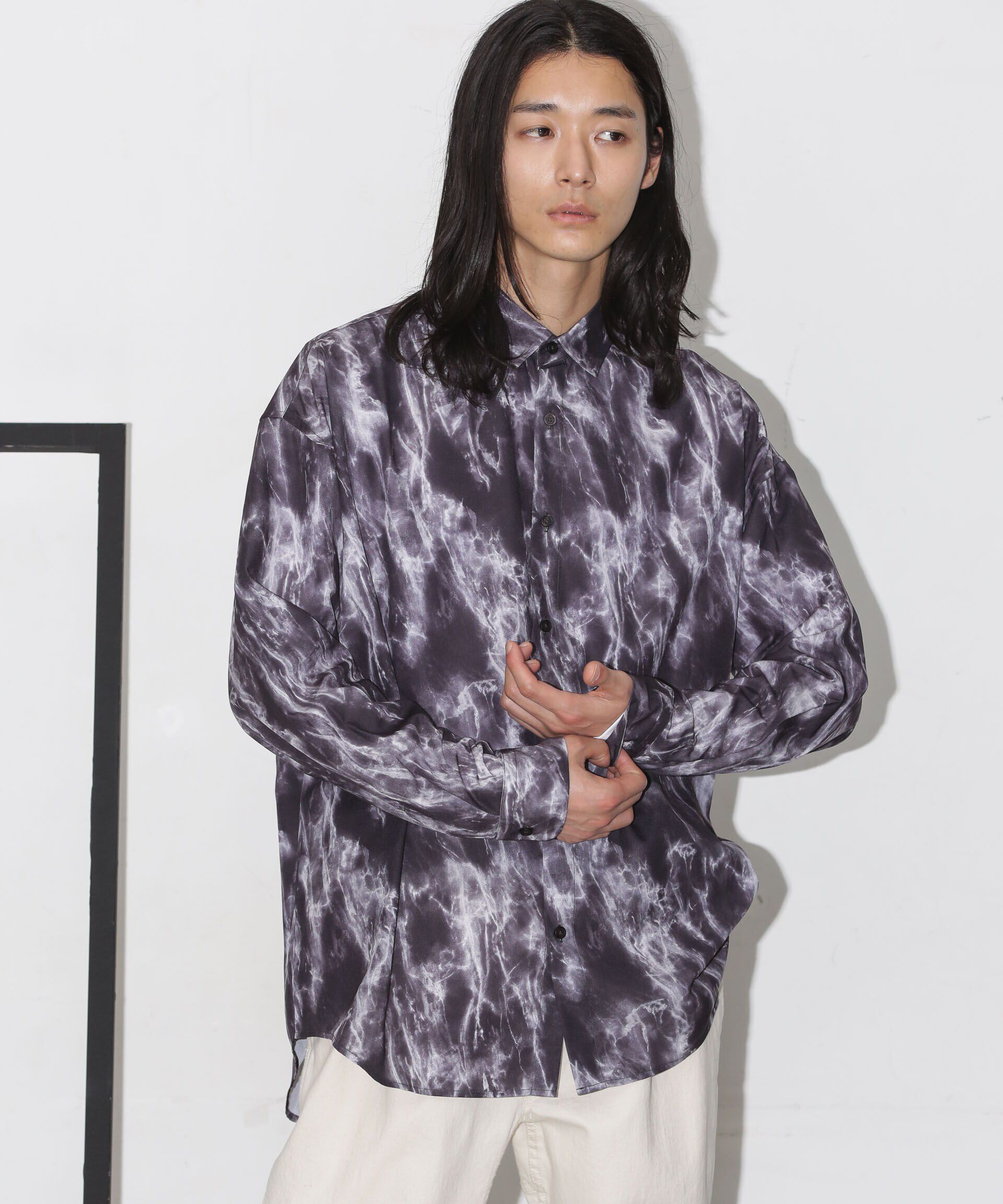 nano･universe「ドレープパターンシャツ 長袖」|シャツ・ブラウス|