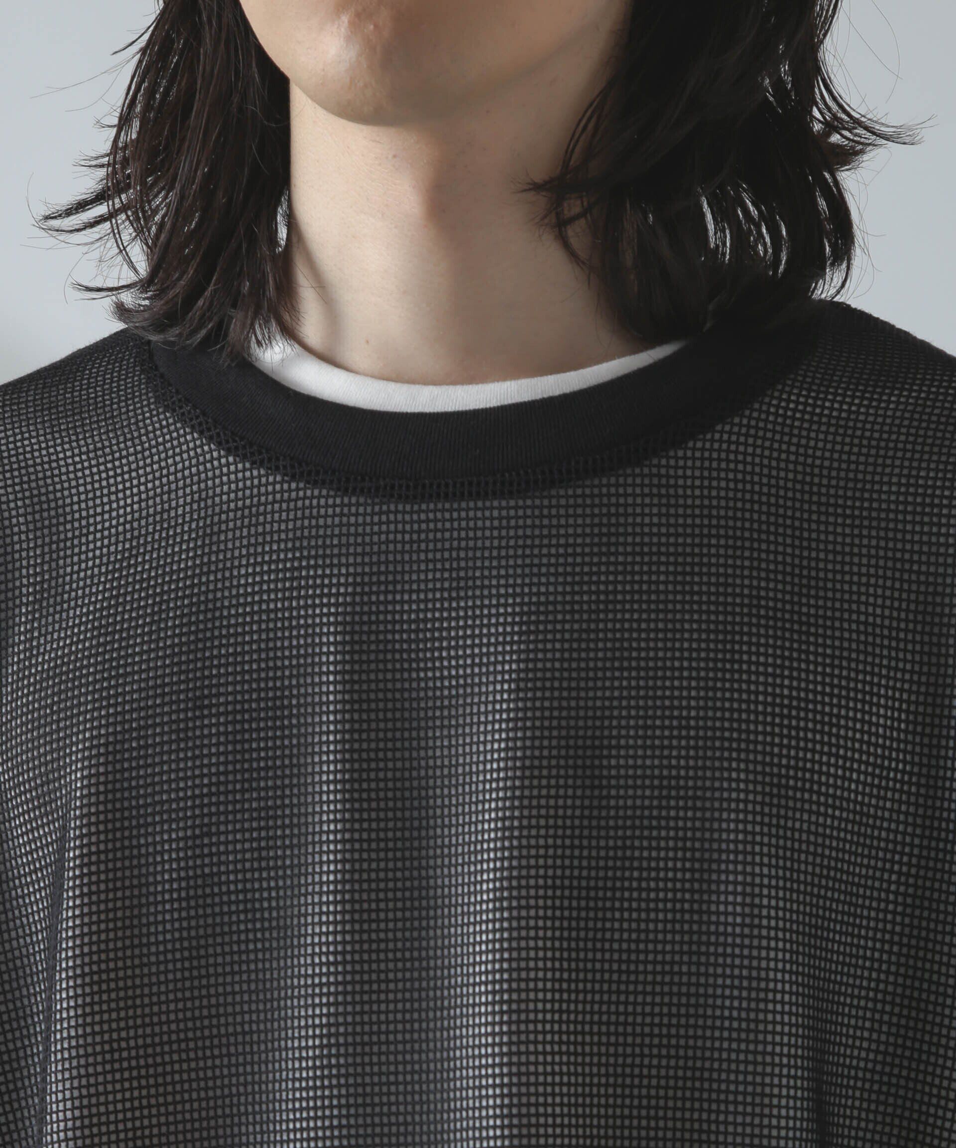 nano･universe「アンサンブルメッシュTシャツ 長袖」|Tシャツ・カットソー|