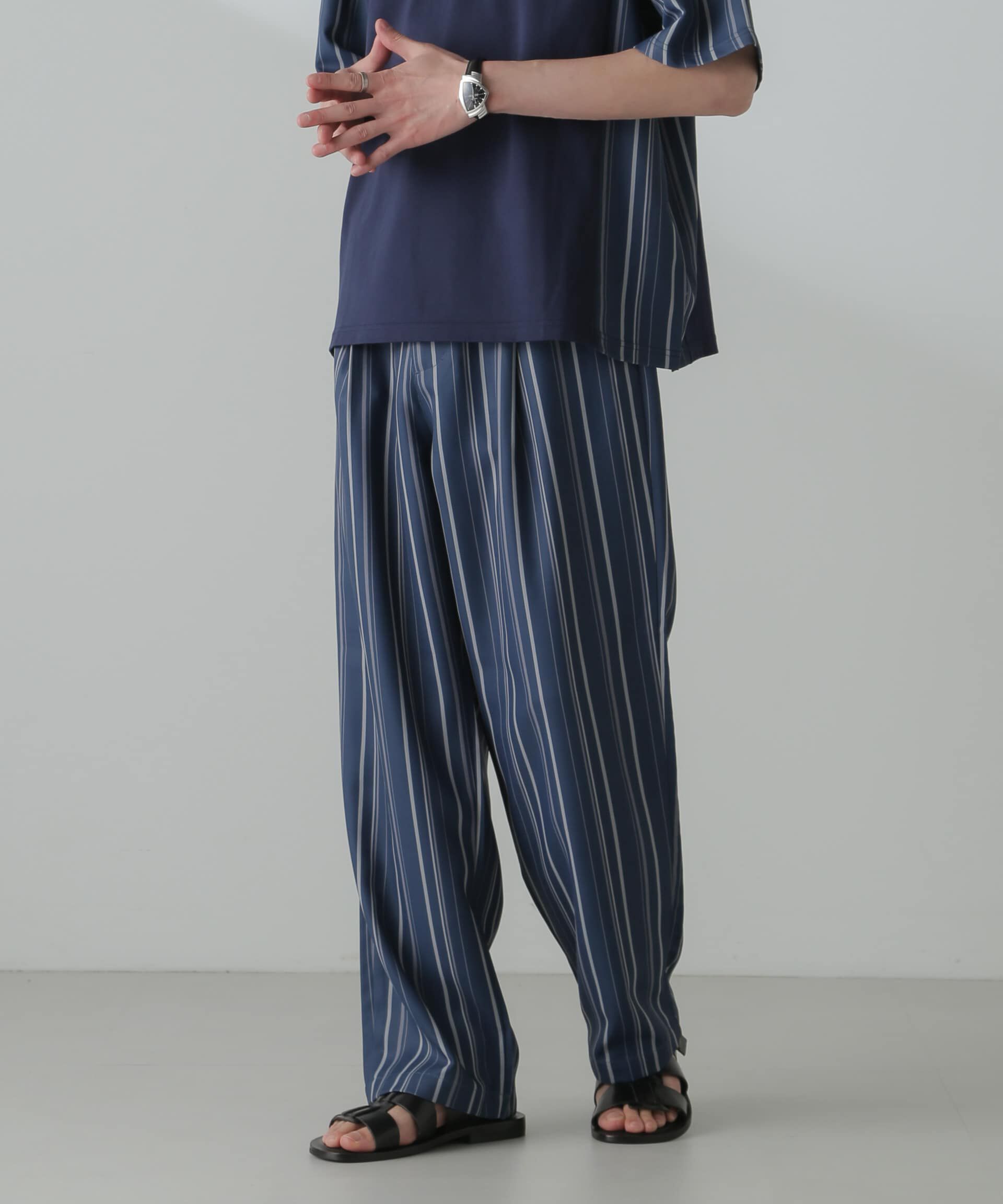 nano･universe「パターンイージーワイドパンツ(セットアップ可)」|チノ|