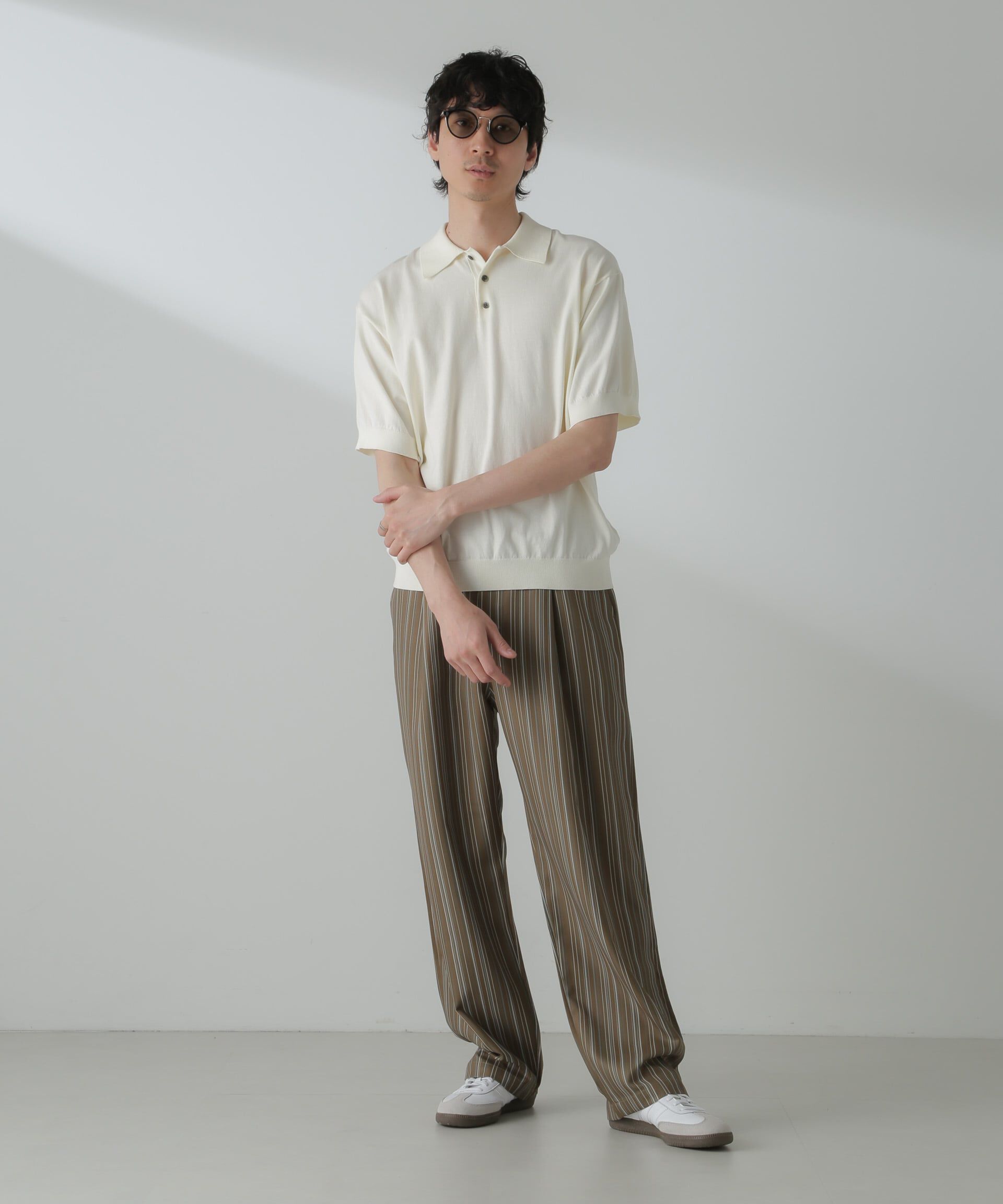 nano･universe「パターンイージーワイドパンツ(セットアップ可)」|チノ|