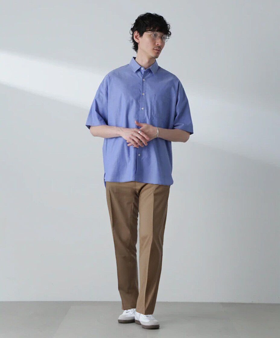 nano･universe「BIGシャンブレーシャツ 半袖」|シャツ・ブラウス|