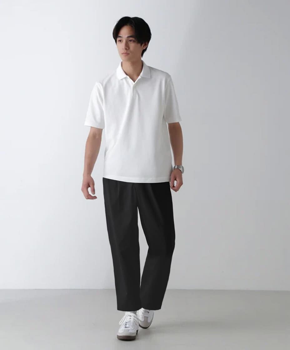 nano･universe「｢N POLO｣AQUA RHYTHM(R)鹿の子ポロシャツ 半袖」|Tシャツ・カットソー|