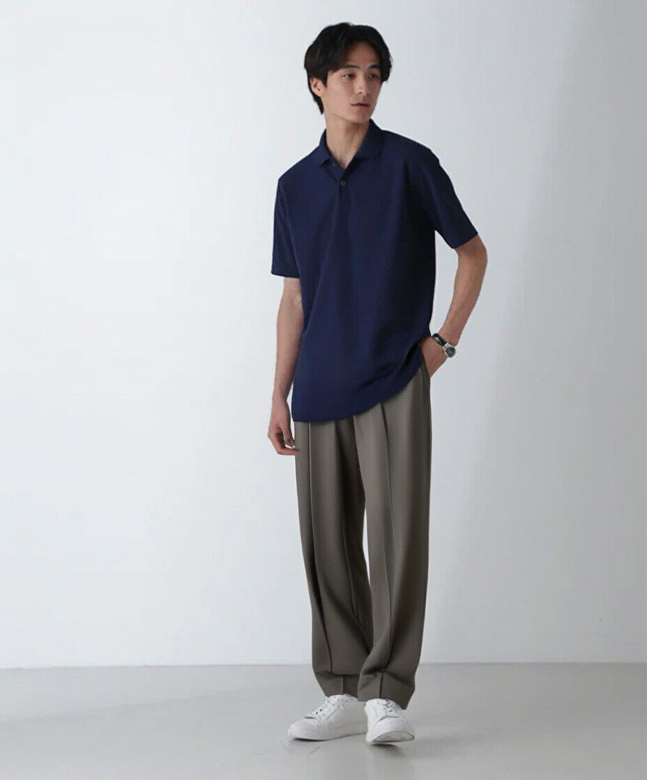 nano･universe「｢N POLO｣AQUA RHYTHM(R)鹿の子ポロシャツ 半袖」|Tシャツ・カットソー|