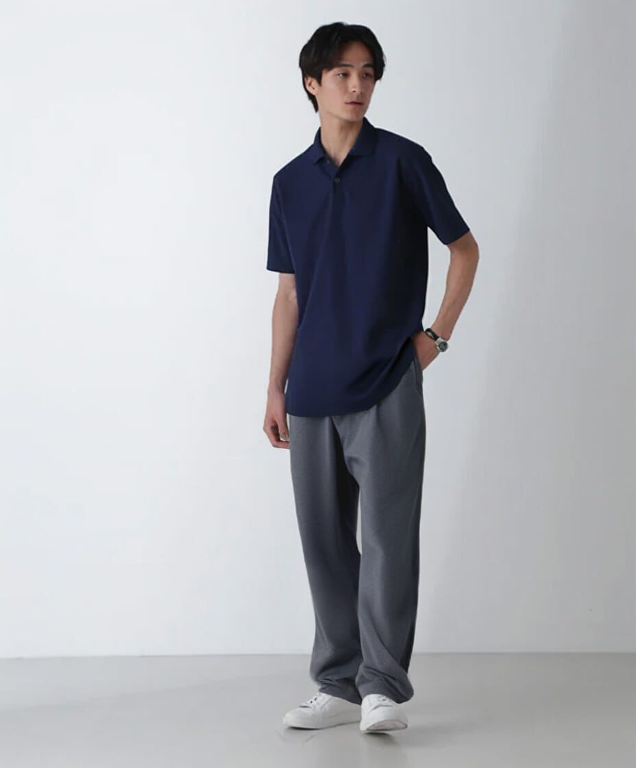 nano･universe「｢N POLO｣AQUA RHYTHM(R)鹿の子ポロシャツ 半袖」|Tシャツ・カットソー|