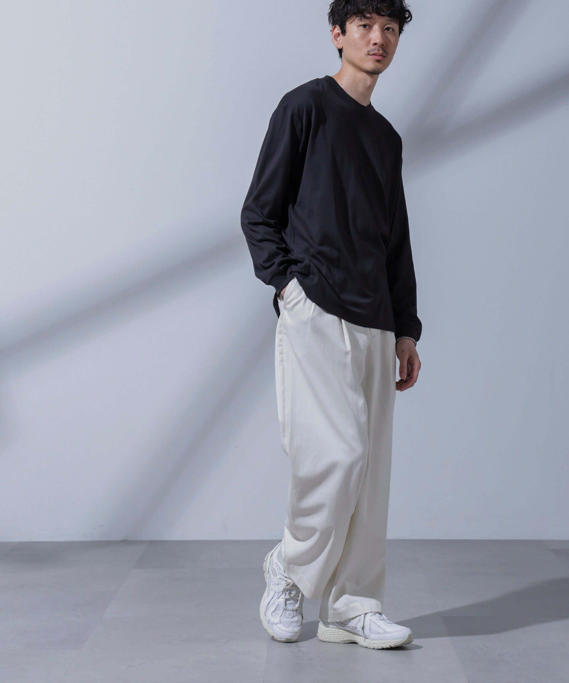 nano･universe「Anti Soaked(R) 汗染み防止 ビッグTシャツ 長袖」|Tシャツ・カットソー|