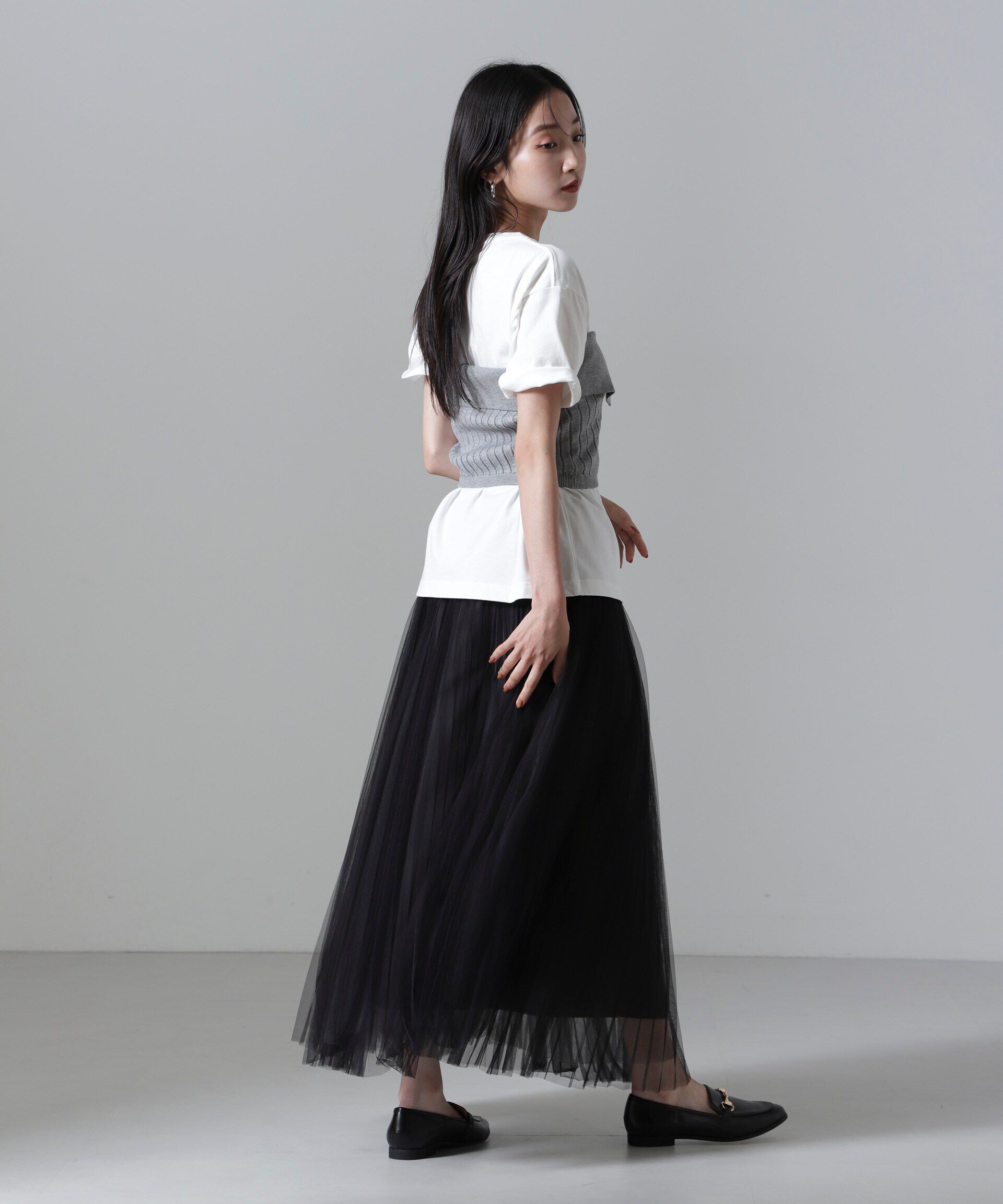 nano･universe「2WAYリブニットベアトップビスチェ」|ニット・セーター|