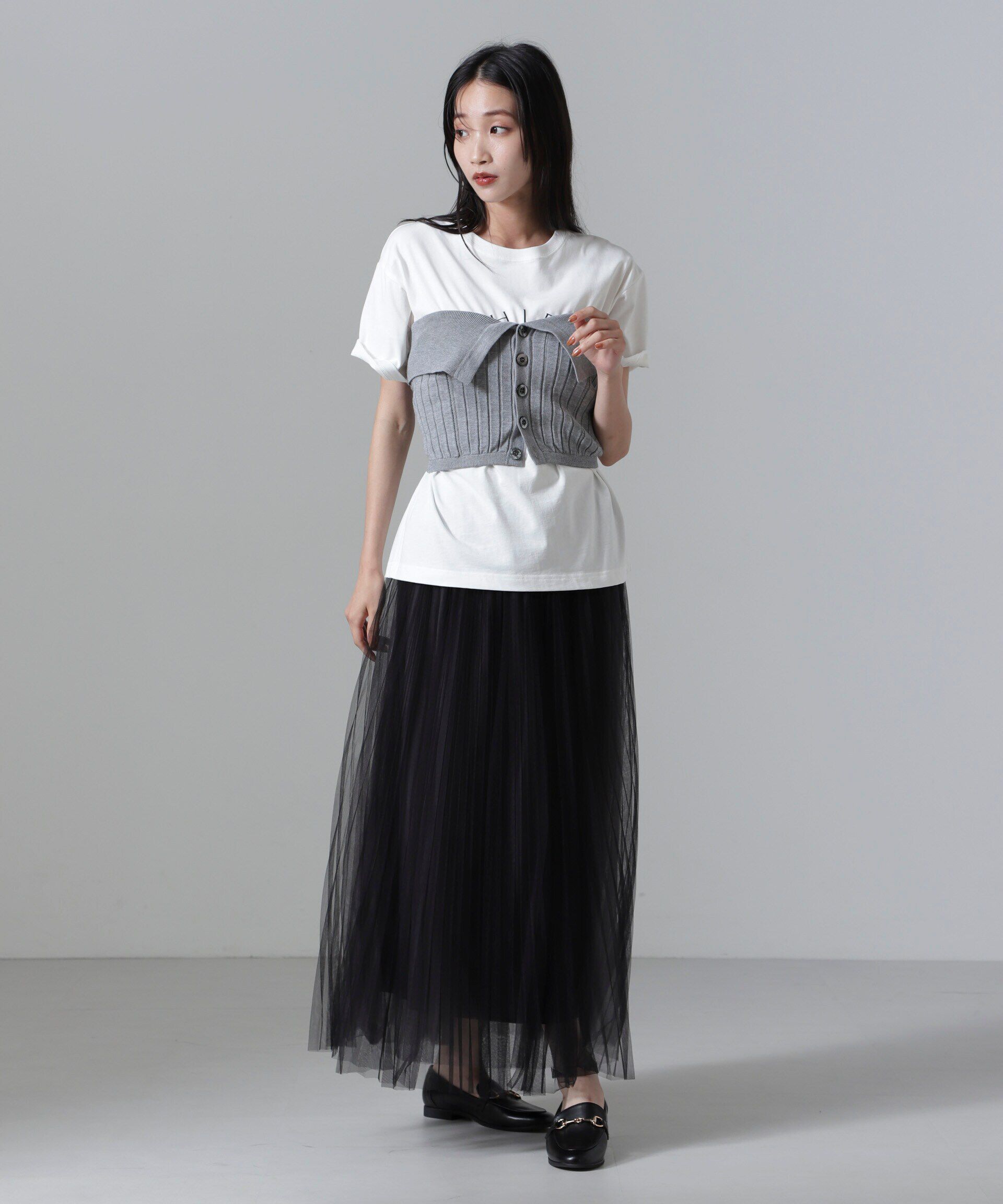 nano･universe「2WAYリブニットベアトップビスチェ」|ニット・セーター|