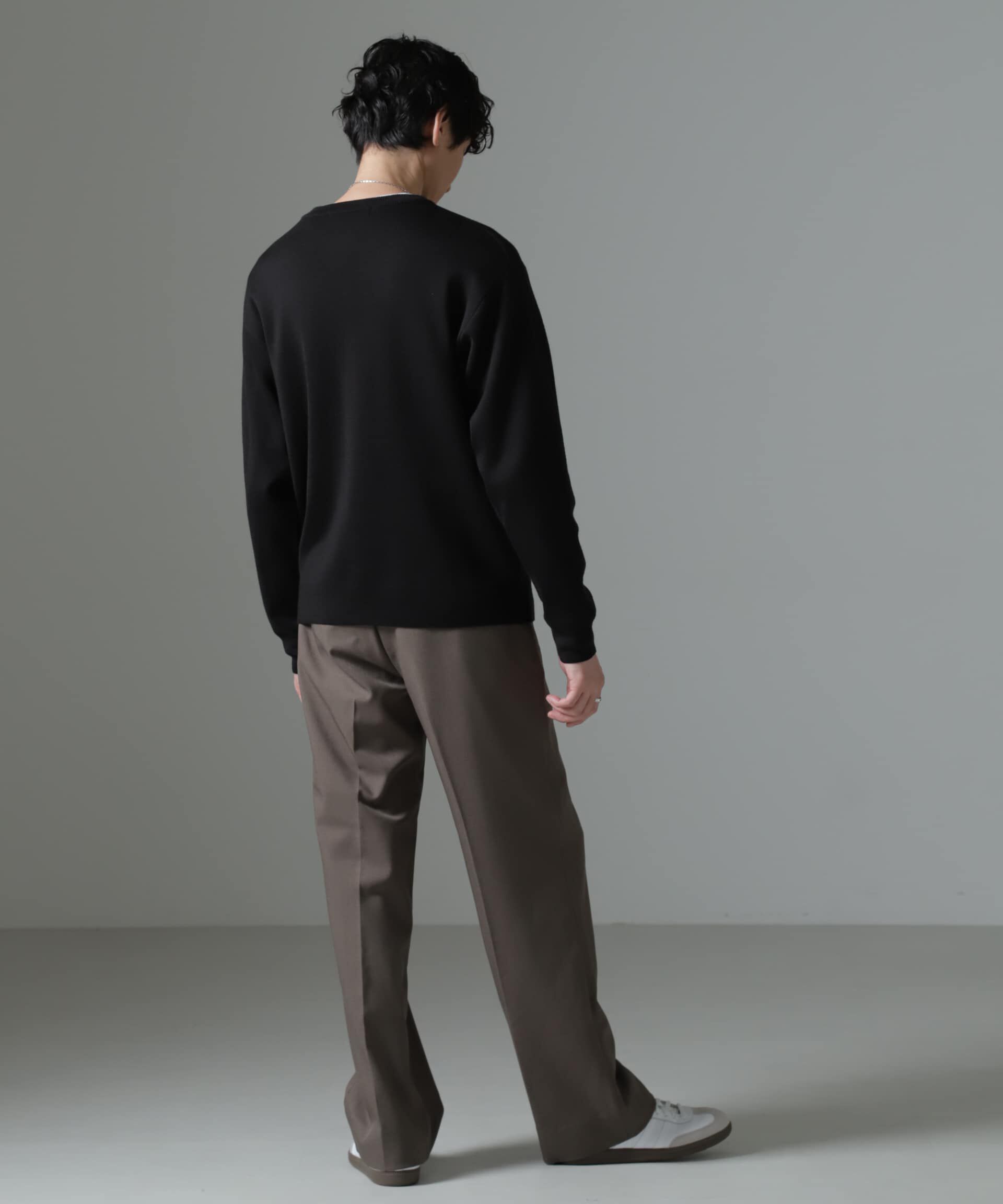 nano･universe「タスマニアミックス ミラノリブリラックスクルーネックニット」|ニット・セーター|