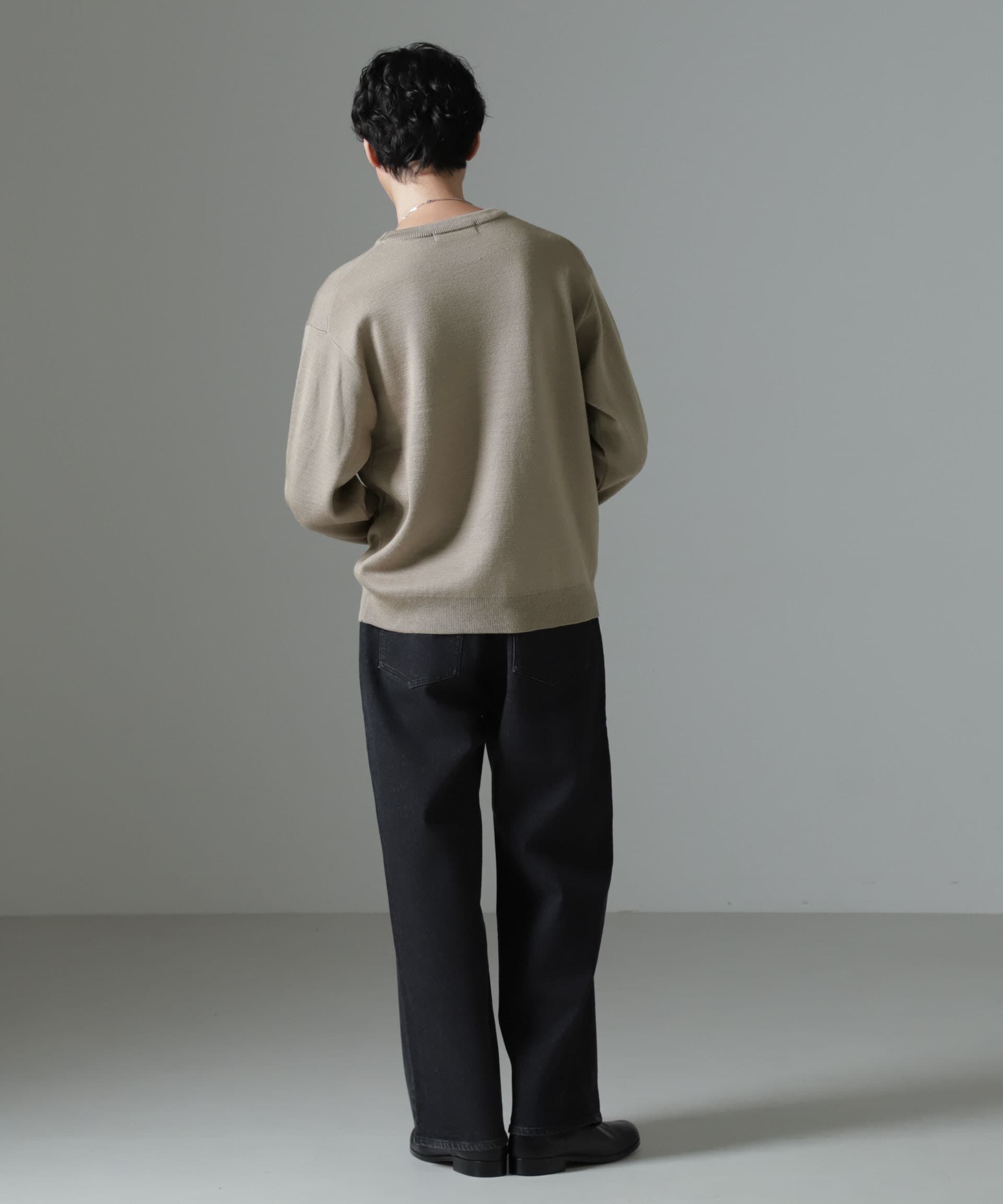 nano･universe「タスマニアミックス ミラノリブリラックスクルーネックニット」|ニット・セーター|