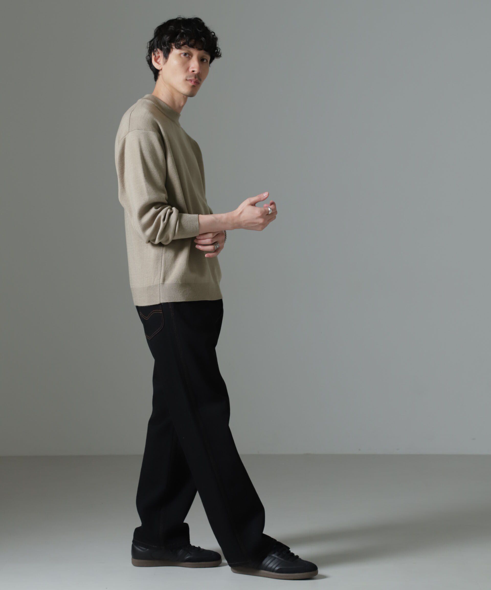 nano･universe「タスマニアミックス ミラノリブリラックスモックネックニット」|ニット・セーター|